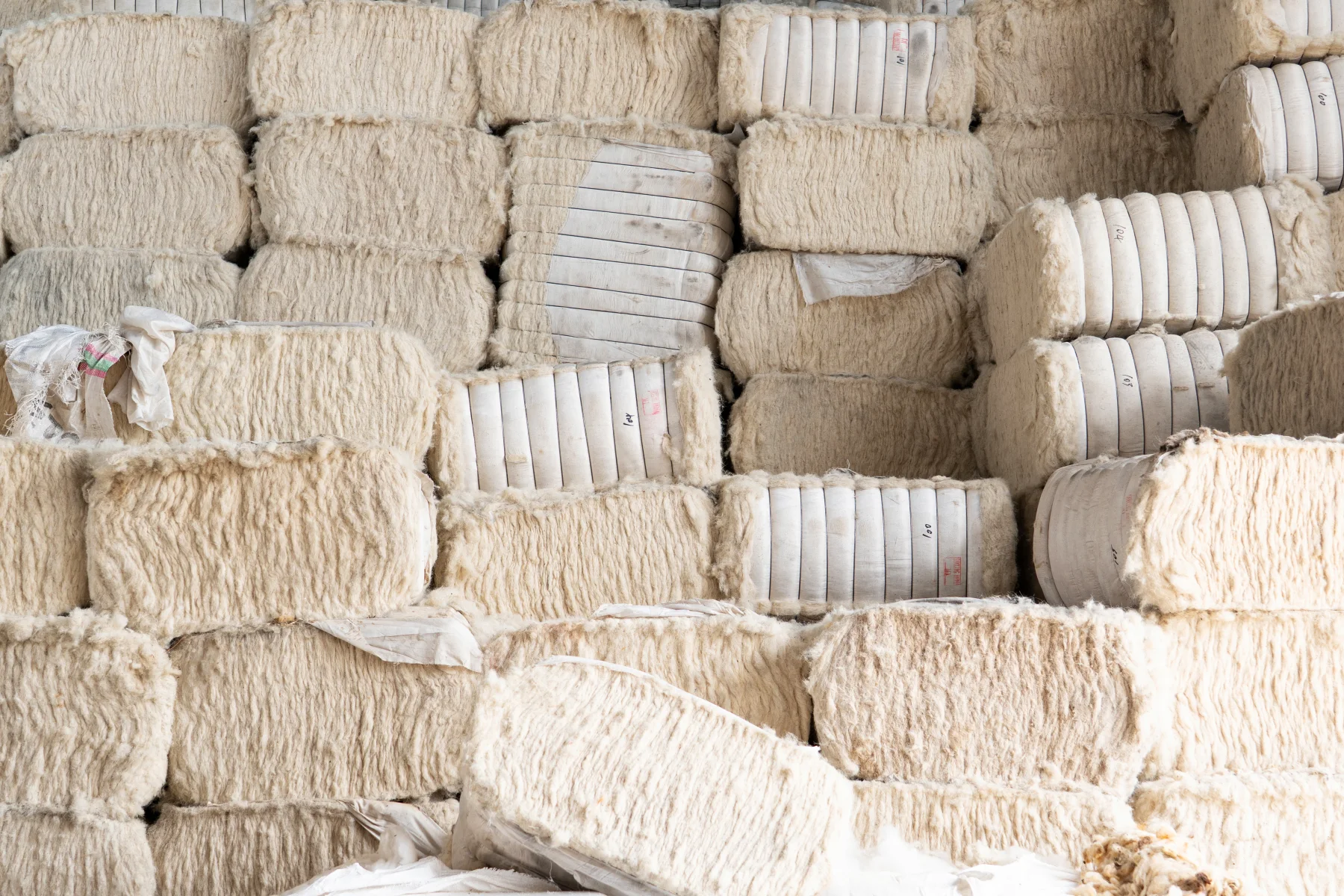 Natural yarn prepared for rug making