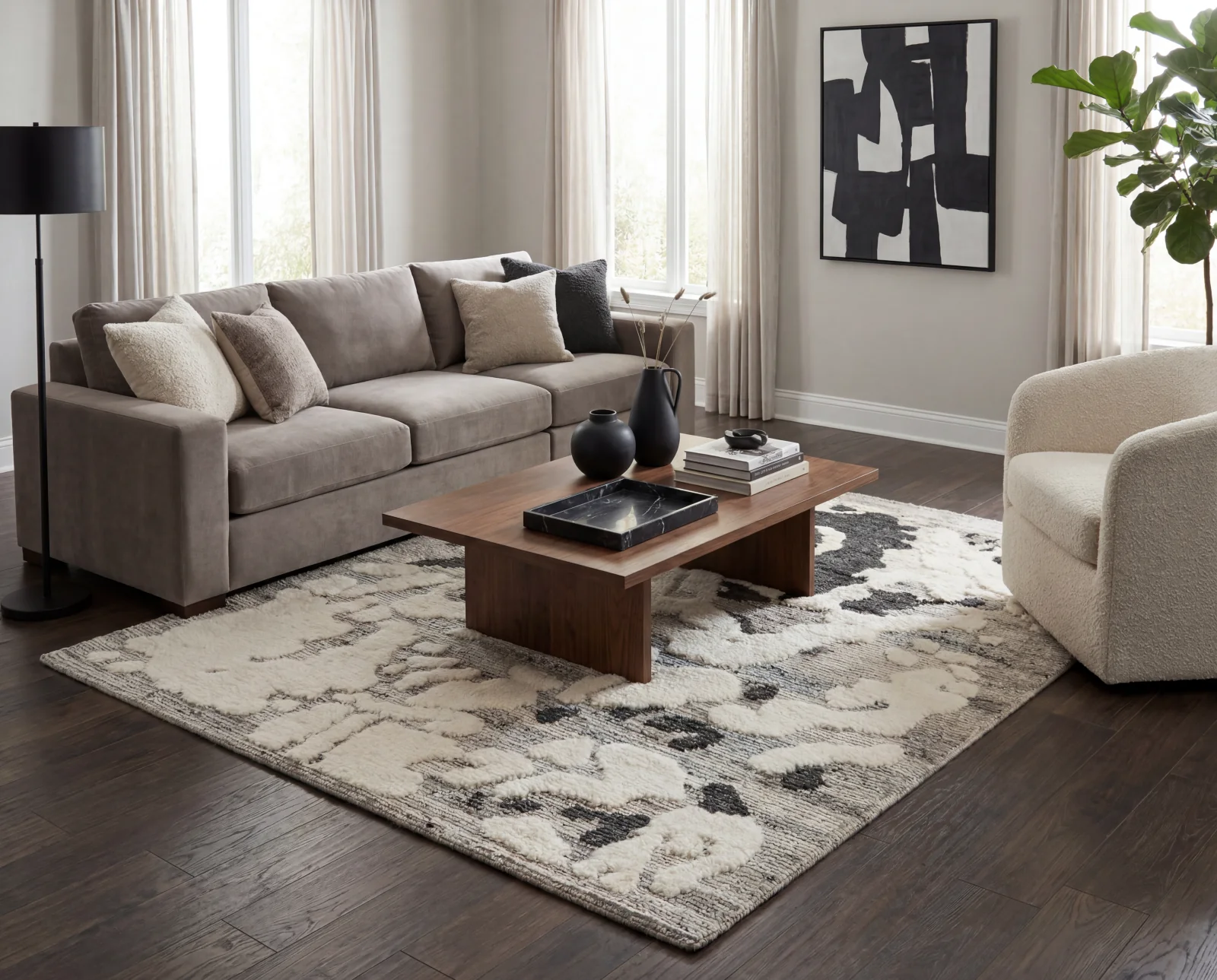 Kael, a hand-knotted wool rug by Exellica Home