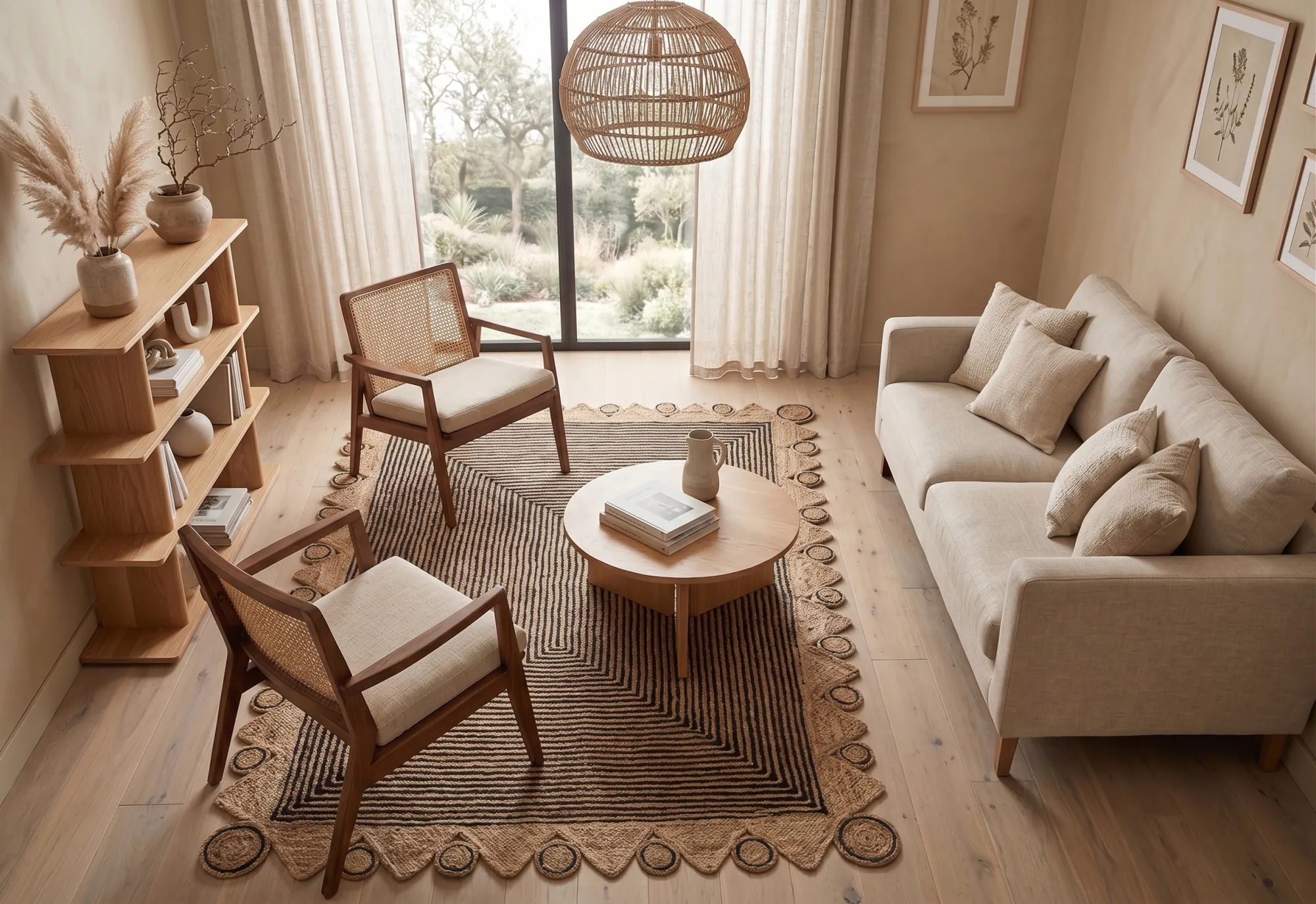Onyx, a hand-woven natural jute rug by Exellica Home